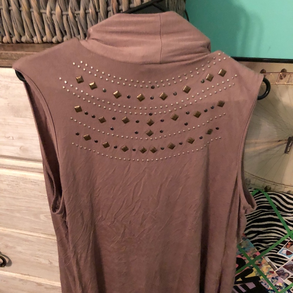 Brown cardigan sleeveless
